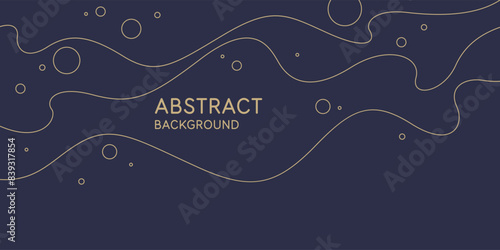 Poster with geometric shapes. Vector illustration in minimal flat style. Abstract background.