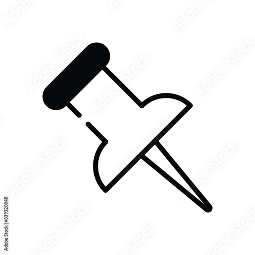 Push Pin icon isolate whitebackground vector illustration