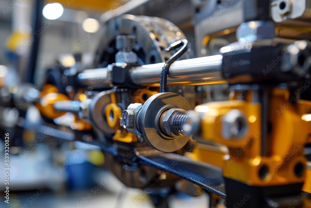 Close-Up of Car's Brake Lines and Fittings Emphasizing Inspection and Maintenance Importance Close-Up of Car's Brake Lines and Fittings Emphasizing Inspection and Maintenance Importance