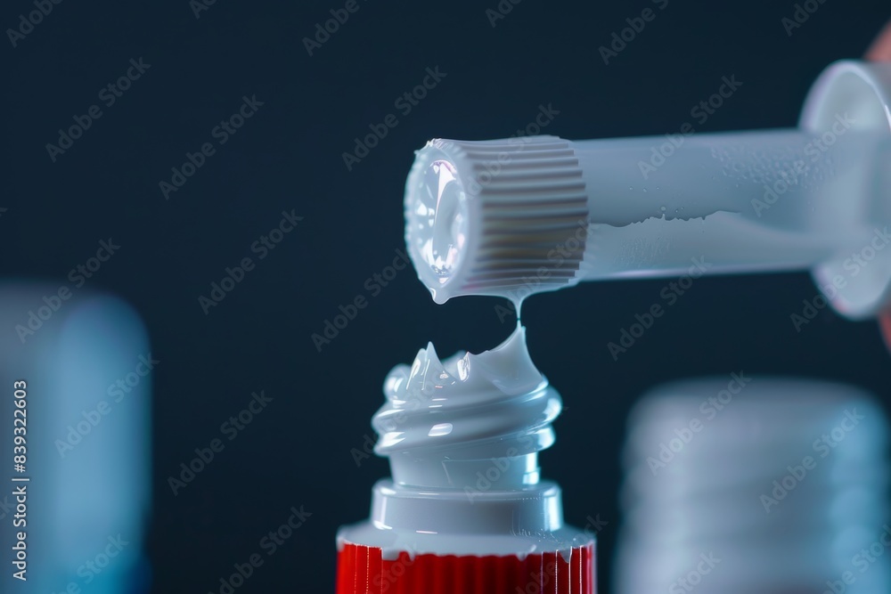 Close-up of Toothpaste Tube Cap Removal, Ready for Oral Hygiene Routine Close-up of Toothpaste Tube Cap Removal, Ready for Oral Hygiene Routine
