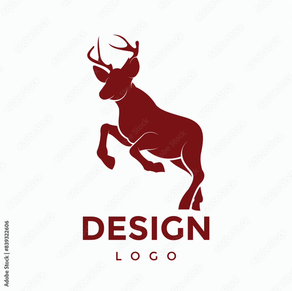 deer animal design logo vector deer animal design logo vector