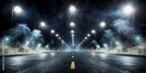 City Street Trails at Night: Time-lapse of Urban Traffic with Blurred Lights © Adisorn
