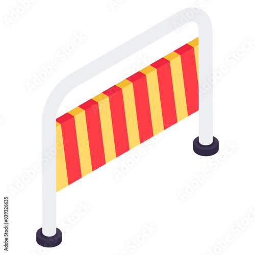 Trendy vector design of road block board