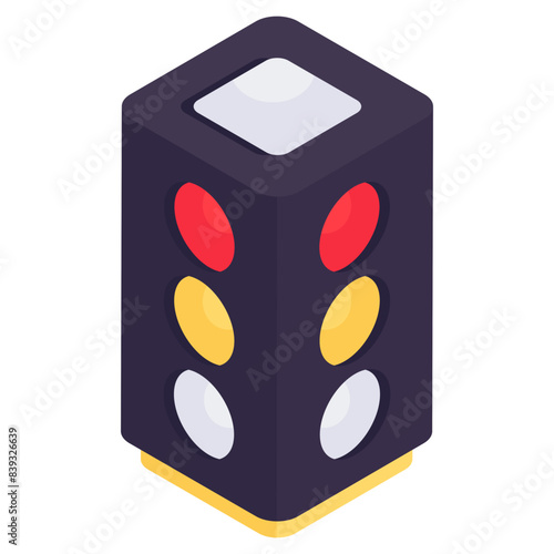 An icon design of traffic lights 