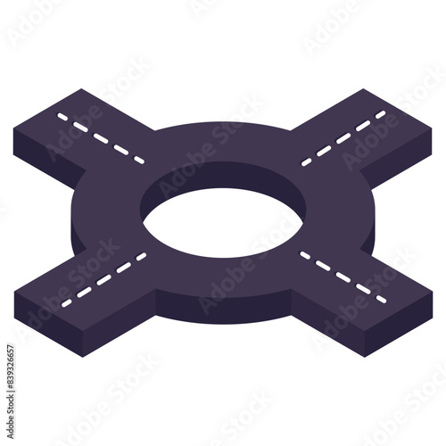 A creative design icon of roundabout 