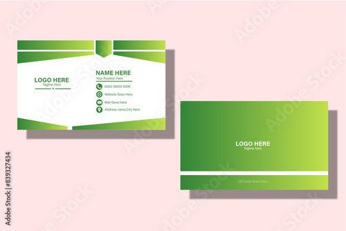 clean profesional design template, business card
