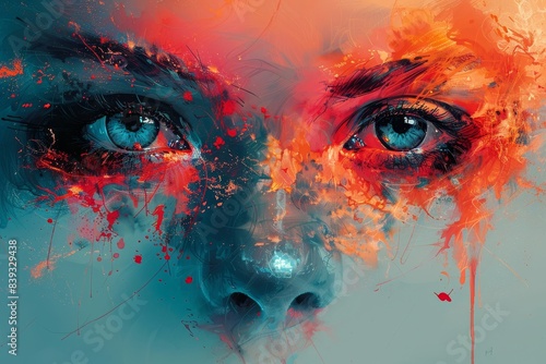 This image depicts a smooth gradient blending from blue to red creating an abstract background suitable for various uses