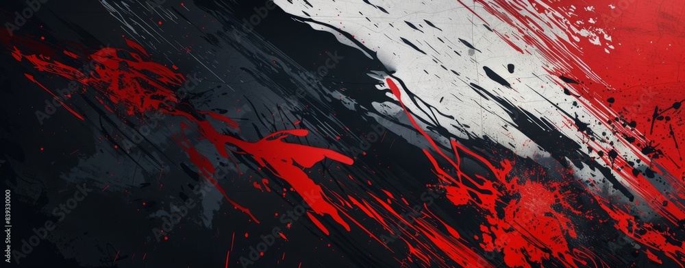 red black ink brutal minimal color splash grungy background, copy space red black ink brutal minimal color splash grungy background, copy space