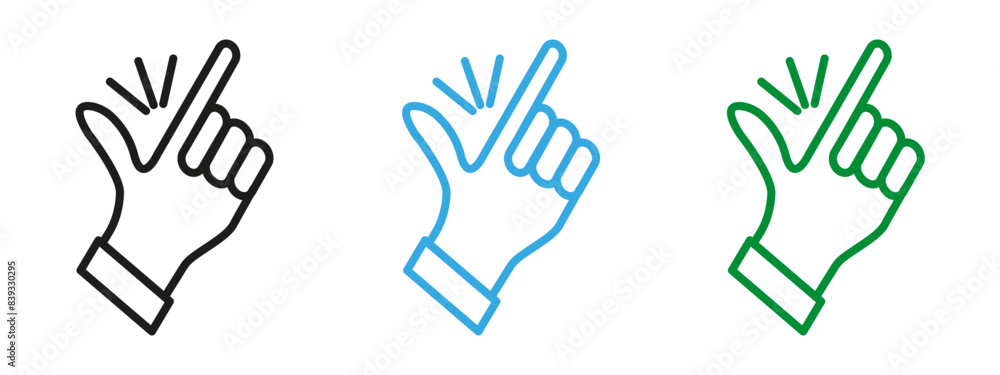 Fototapeta premium Finger Snapping Graphic Representing Quick and Rhythmic Actions
