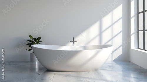 bathroom bathtub isolated on white background © Home Interior