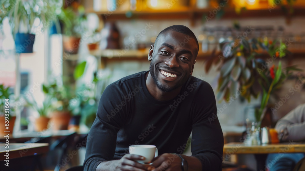 A black man drinking coffee
A black man drinking coffee