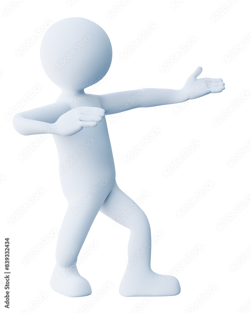pointing man minimalistic simple 3d illustration isolated on transparent background pointing man minimalistic simple 3d illustration isolated on transparent background