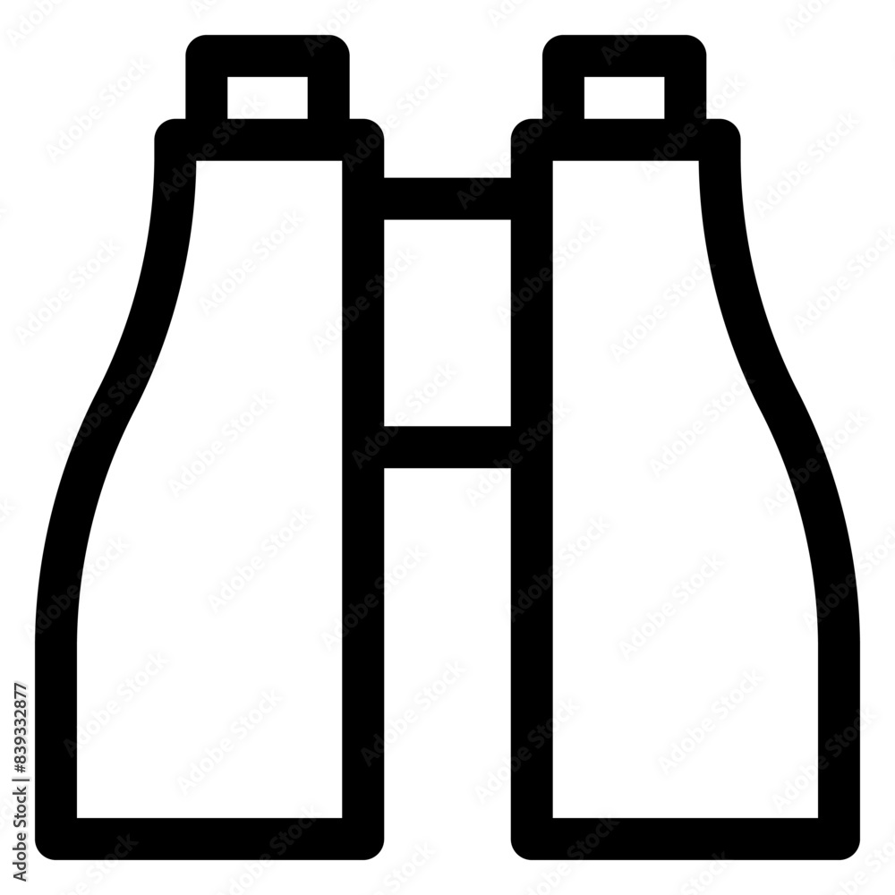 binocular line icon vector illustration isolated on white background binocular line icon vector illustration isolated on white background