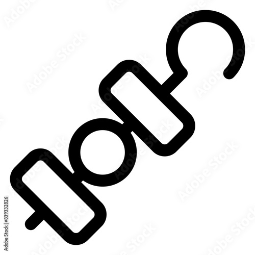 shish line icon vector illustration isolated on white background