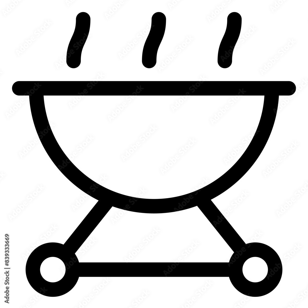 grill line icon vector illustration isolated on white background grill line icon vector illustration isolated on white background