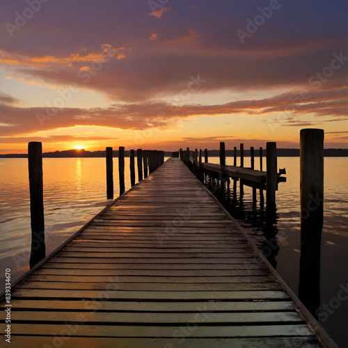 sunset view on the bridge 