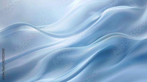 Wallpaper Mural A stylish background featuring smooth, flowing blue waves against a light blue backdrop.  Torontodigital.ca