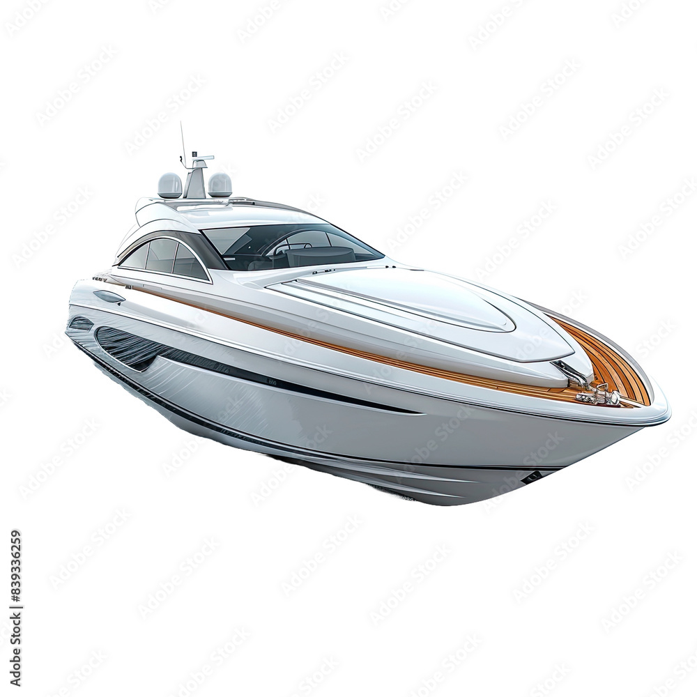 Speed boat on transparent background Speed boat on transparent background