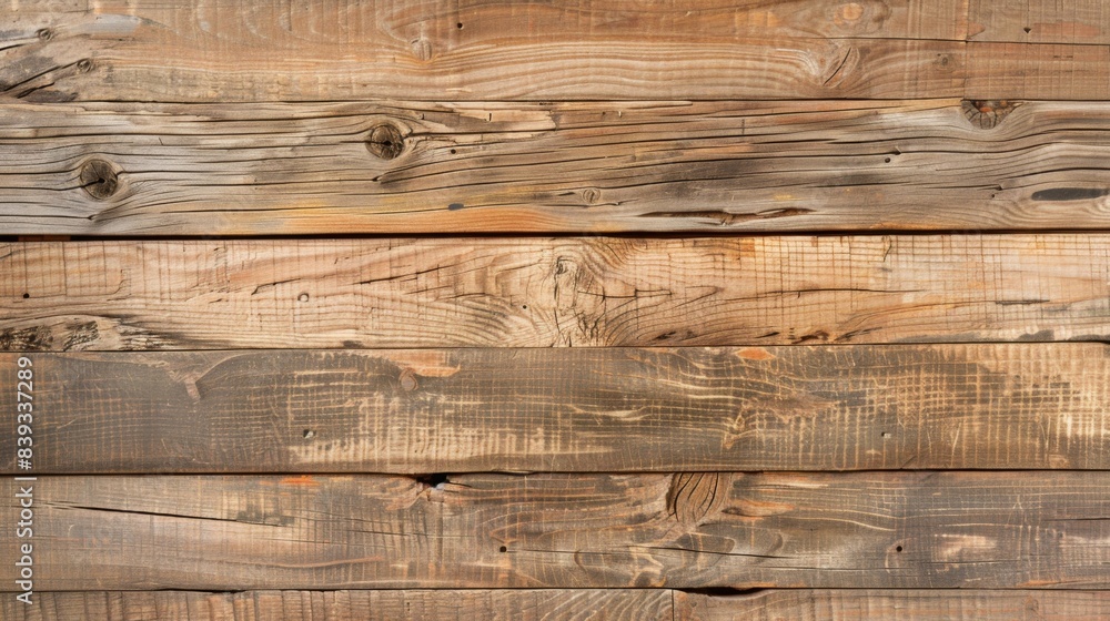 Naklejka premium A rustic wooden plank background with natural textures and tones, ideal for country or vintage themes