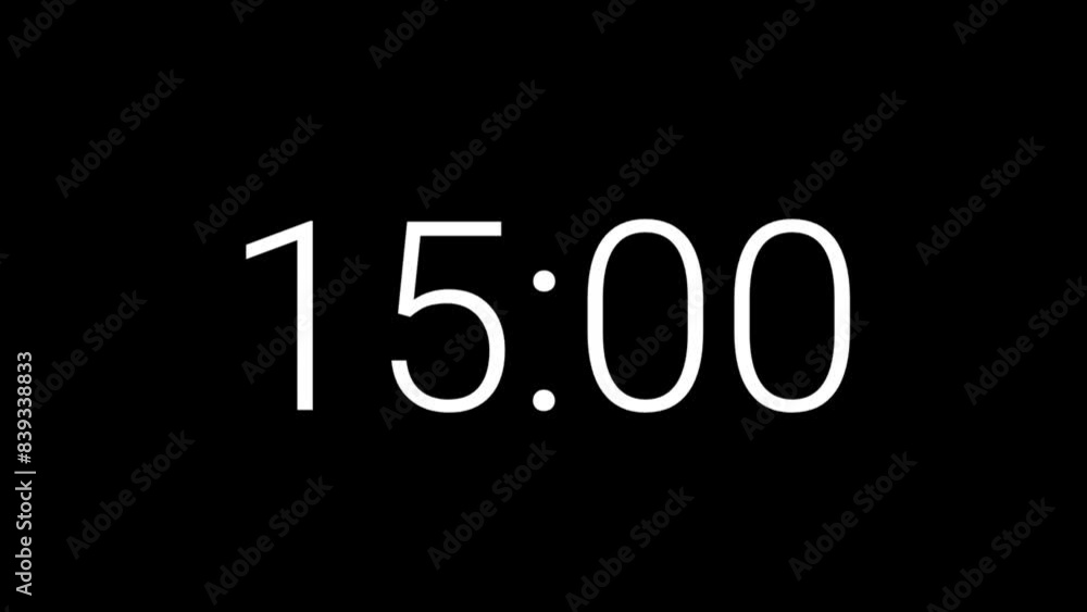 20 seconds countdown timer on black background suitable for concepts of time, deadlines 20 seconds countdown timer on black background suitable for concepts of time, deadlines