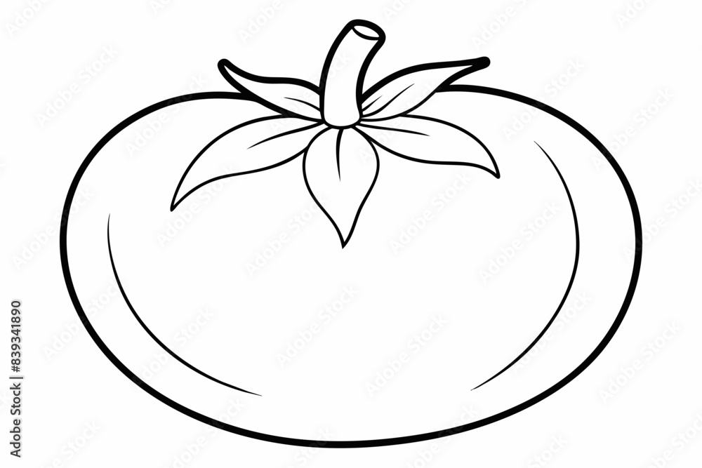 tomato fruit line art silhouette vector illustration tomato fruit line art silhouette vector illustration