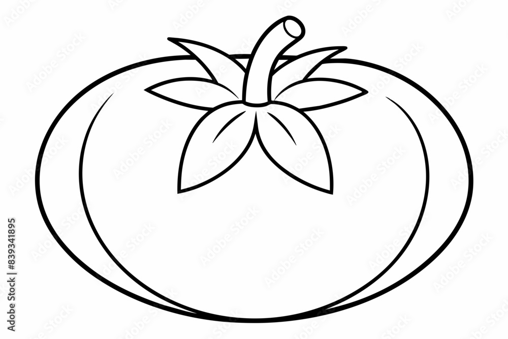 tomato fruit line art silhouette vector illustration tomato fruit line art silhouette vector illustration