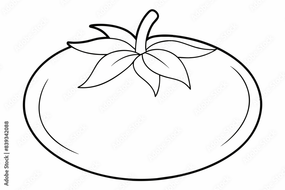tomato fruit line art silhouette vector illustration tomato fruit line art silhouette vector illustration