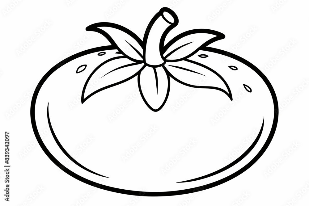 tomato fruit line art silhouette vector illustration tomato fruit line art silhouette vector illustration