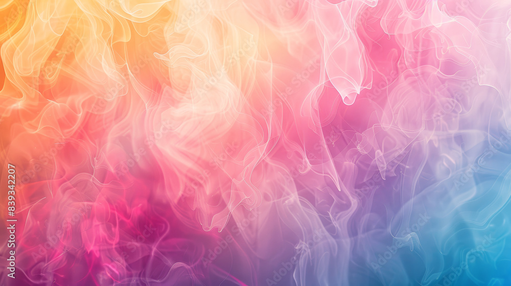 Colorful abstract smoke background featuring fluid shapes and gradients in orange, pink, and blue, perfect for creative projects and presentations. Colorful abstract smoke background featuring fluid shapes and gradients in orange, pink, and blue, perfect for creative projects and presentations.