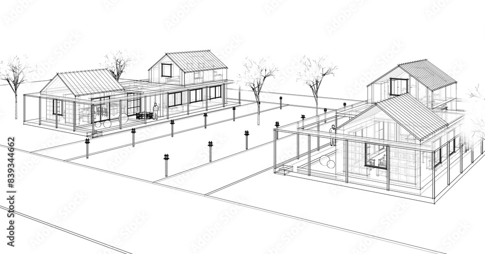 traditional residential house 3d illustration
traditional residential house 3d illustration
