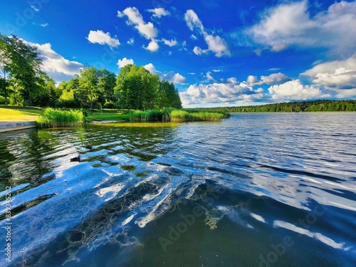 Foto River in summer day
