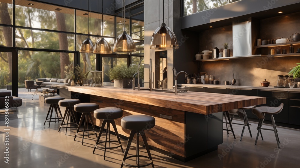 Modern kitchen with sleek cabinetry Modern kitchen with sleek cabinetry
