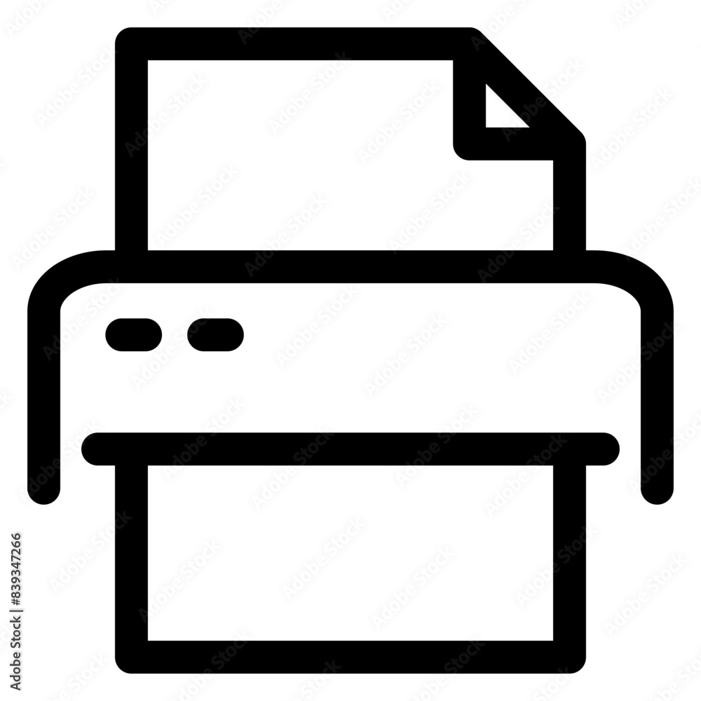 print line icon vector illustration isolated on white background print line icon vector illustration isolated on white background