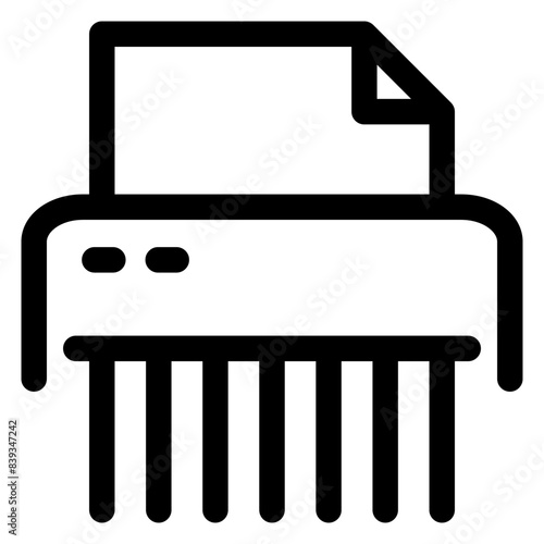 shredder line icon vector illustration isolated on white background