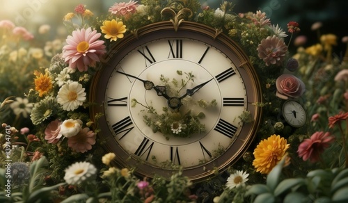 old clock on the wall of the house