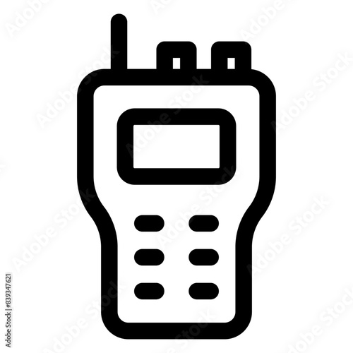 walkies talkie line icon vector illustration isolated on white background