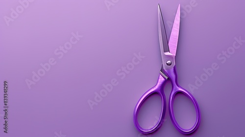 Crafting scissors with decorative edge blades, mounted against a solid purple background, illustrating their suitability for scrapbooking, card making, and other paper crafts.