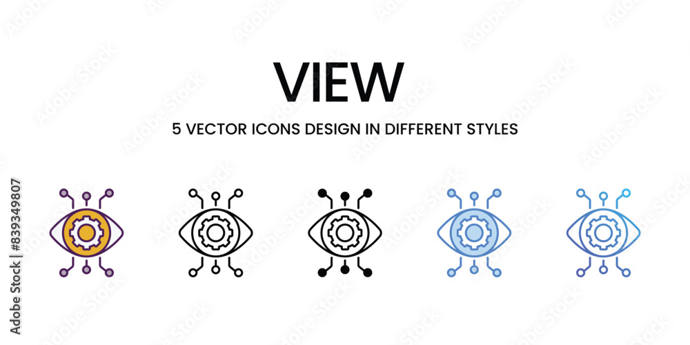 View icons vector set stock illustration. View icons vector set stock illustration.