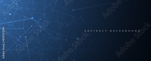 Abstract Artificial intelligence. Cloud computing. Machine learning. Technology web background. Virtual concept futuristic background. Vector art.