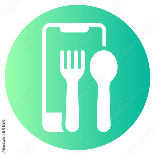restaurant app gradient icon