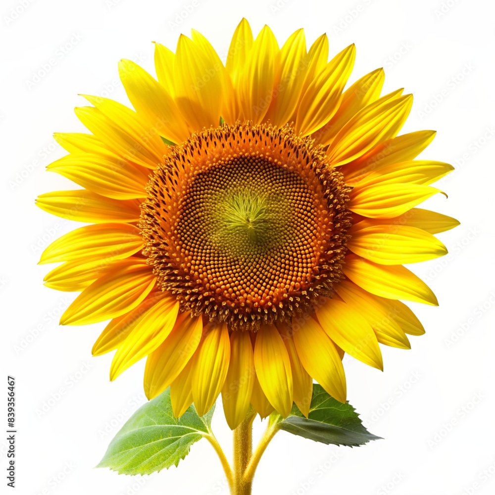 Fototapeta premium sunflowers, isolated on white
