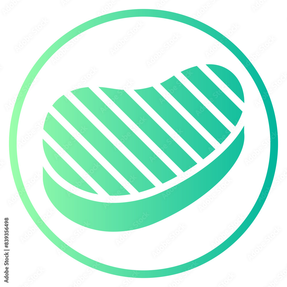 Fototapeta premium steak gradient icon