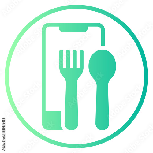 restaurant app gradient icon