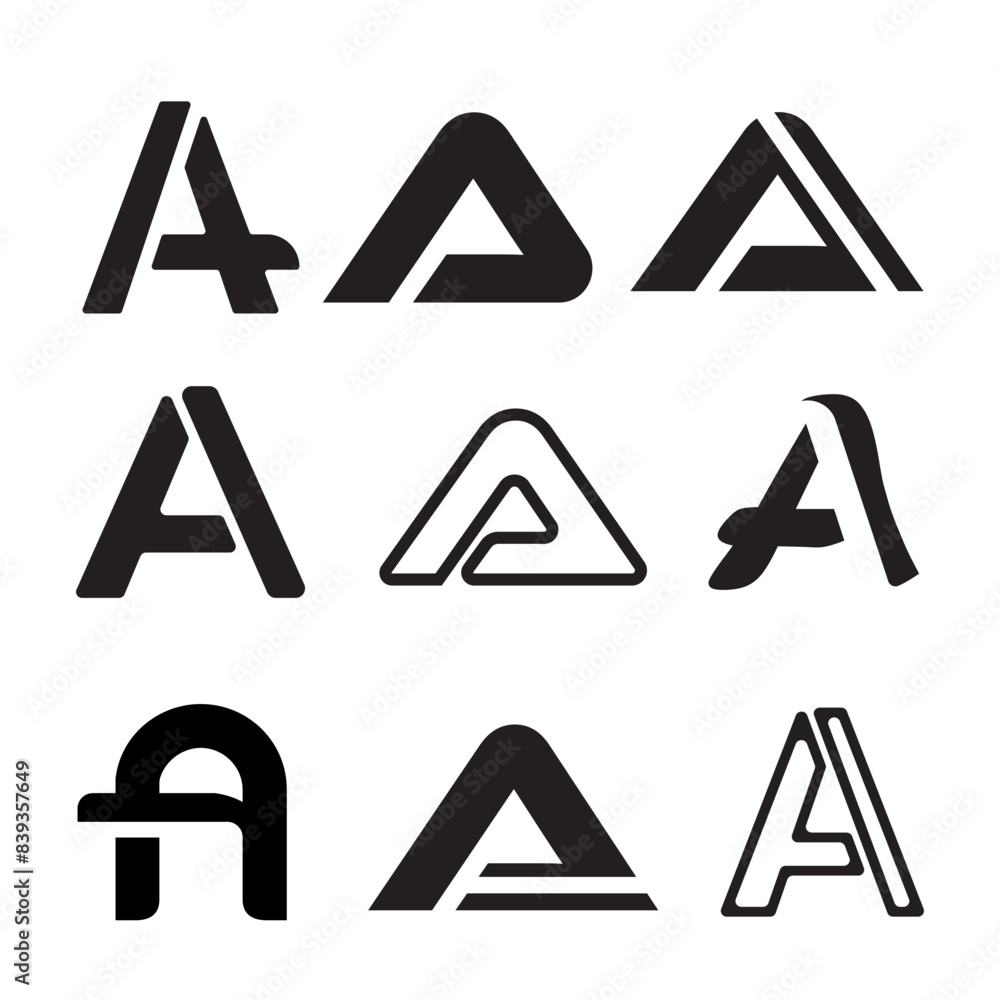 Abstract letter A logo design. icons for business. Abstract letter A logo design. icons for business.