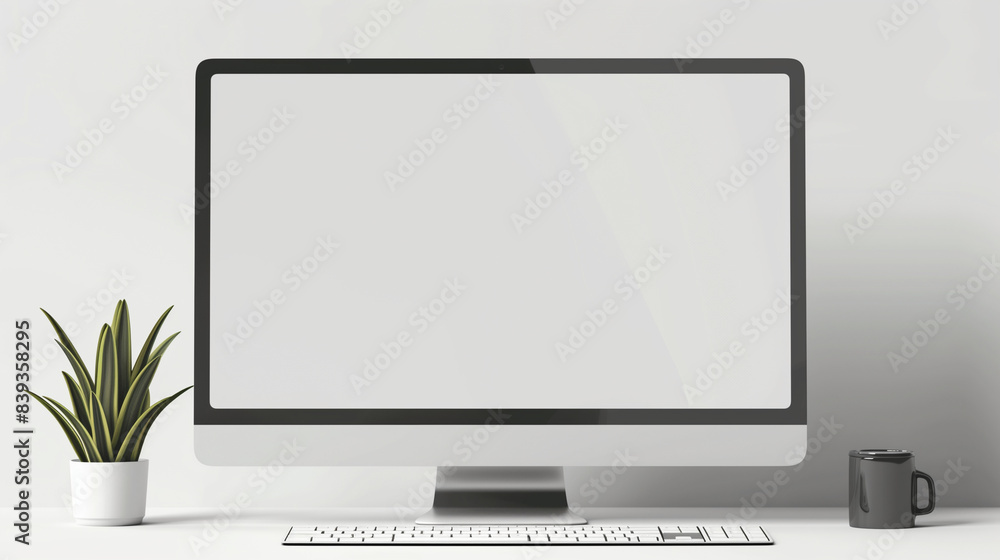 lcd monitor isolated on white background lcd monitor isolated on white background
