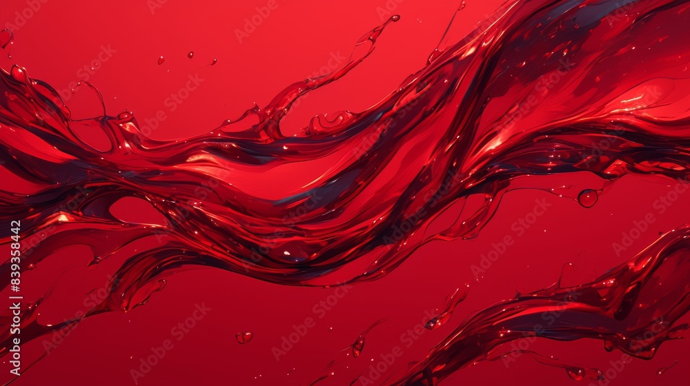 Abstract red liquid splash wave background Abstract red liquid splash wave background