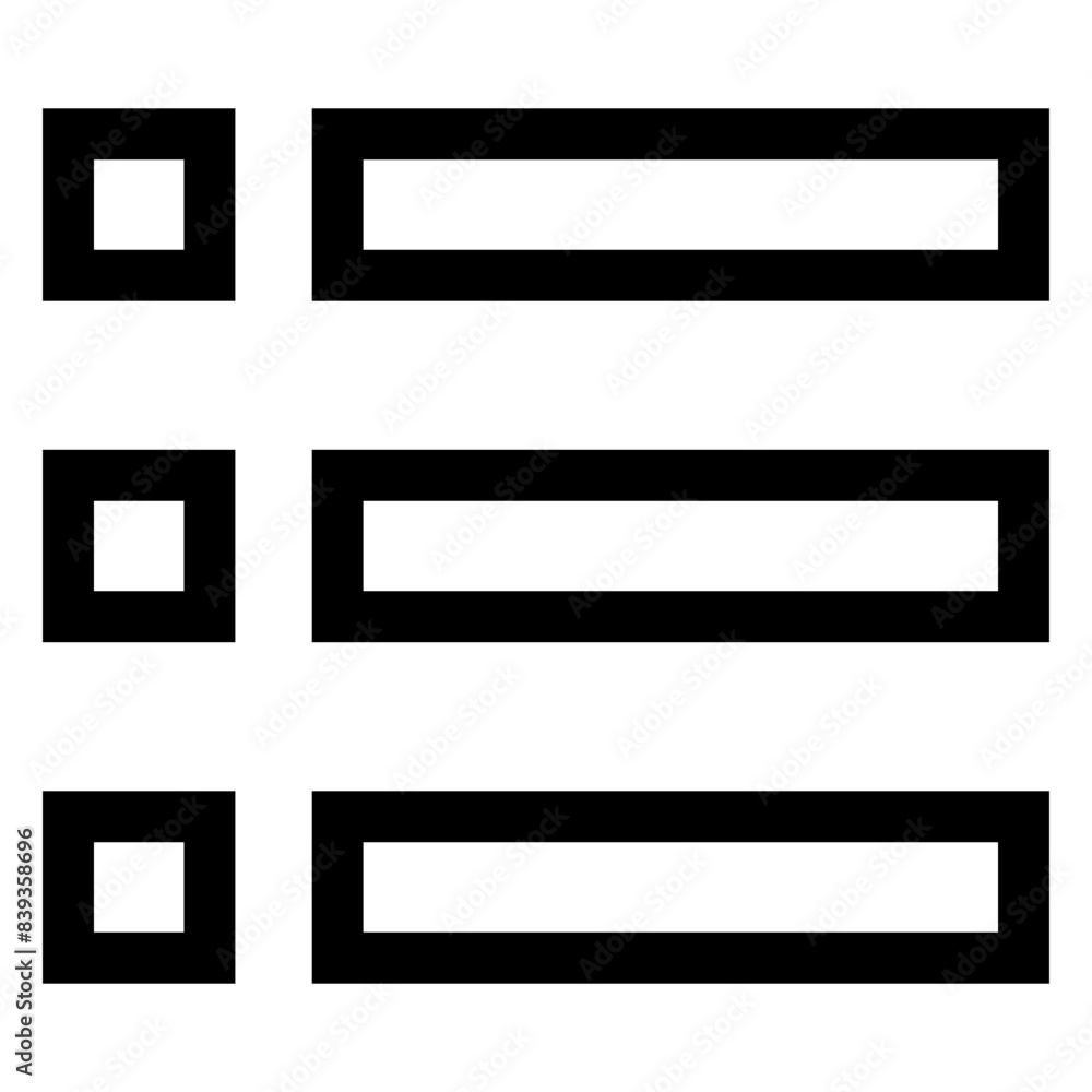 list line icon vector illustration isolated on white background list line icon vector illustration isolated on white background
