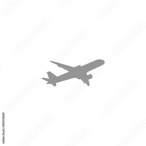 Plane silhouette icon isolated on white background © sljubisa
