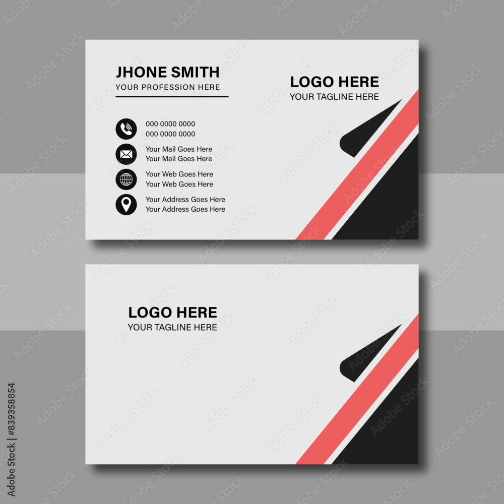 Clean Corporate Business Card Layout. Modern unique creative business card. Business card for business and personal use. Vector illustration design, Print ready, Clean Corporate Business Card Layout. Modern unique creative business card. Business card for business and personal use. Vector illustration design, Print ready,