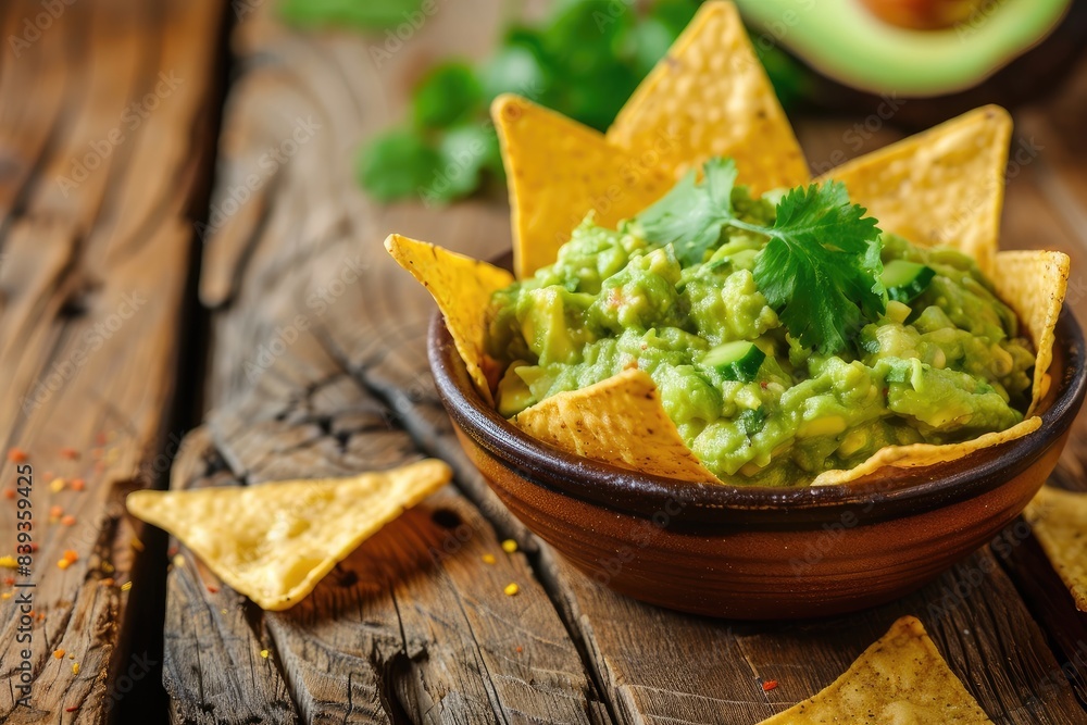 Guacamole with tortilla chips Guacamole with tortilla chips